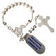Single-decade rosary with moving grains, 925 silver 4mm s4