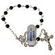 Single-decade rosary in 925 silver and onyx s1