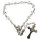 Single-decade rosary in 925 silver and transparent strass s5