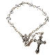 Single-decade rosary in 925 silver and transparent strass s1