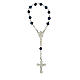 Single-decade rosary in 800 silver and blue strass s1