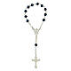 Single-decade rosary in 800 silver and blue strass s2