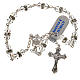 Single-decade rosary in 925 silver and transparent crystal s1