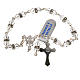 Single-decade rosary in 925 silver and transparent crystal s2