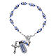Single-decade rosary in 800 silver and light blue crystal s2