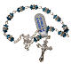 Single-decade rosary in 800 silver and blue crystal s1