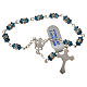 Single-decade rosary in 800 silver and blue crystal s2