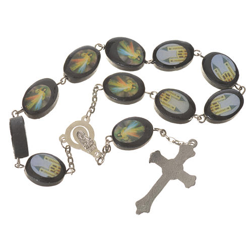 Wooden single decade rosary, Medjugorje 13x17mm 2