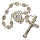 Metal single decade rosary, St Michael and St Pio 7x9mm s1
