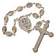 Metal single decade rosary, St Michael and St Pio 7x9mm s2