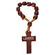 Wooden single decade rosary, Lourdes 7mm s1