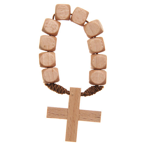 STOCK Ten beads rosary in wood 1