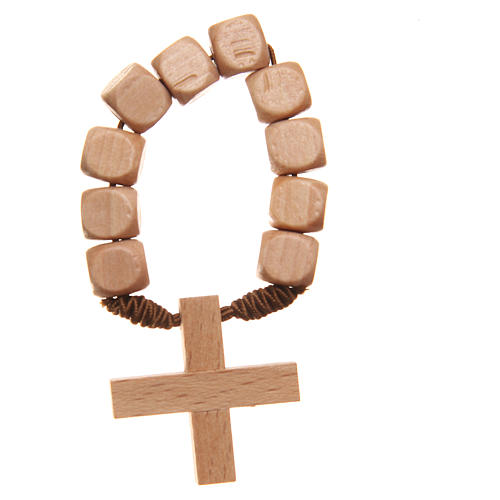 STOCK Ten beads rosary in wood 2