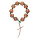 Single decade rosary in olive wood with cross s1