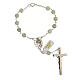 Single decade rosary with 6 mm jade beads with medal s2