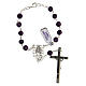 Single decade rosary of real amethyst 6 mm s2
