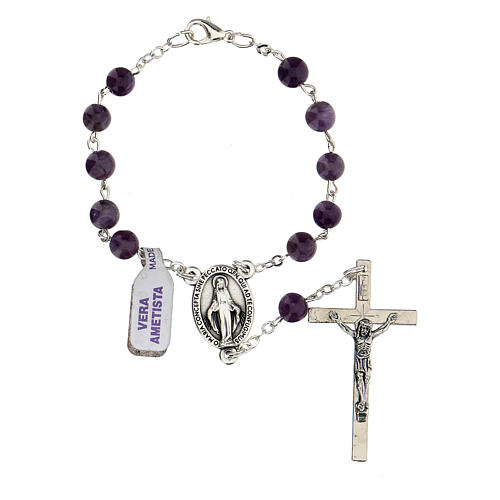 Decade rosary in amethyst 6 mm 1