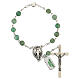 Armband Rosenkranz mit 10 grünen Perlen aus Aventurin mit Kreuz, 6 mm s1