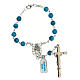 Decade rosary with real turquoise 6 mm beads Mary medal s2