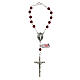 Single decade rosary of coral paste 6 mm s1