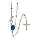 Rosary in silver Our Lady of Miracles Santa Rita wearable beads 2 mm s1