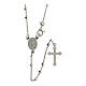 Rosary in silver Our Lady of Miracles Santa Rita wearable beads 2 mm s3