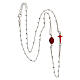 925 silver rosary Miraculous Mary, Saint Rita beads 2 mm s5