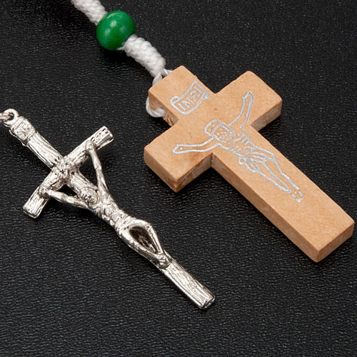 DELL'ARTE Artikel Religiosi Rosenkranz-Box 6,2 cm Kreuz San Benedikt Einsatz aus echtem Olivenholz und Metallschild 30 mm 