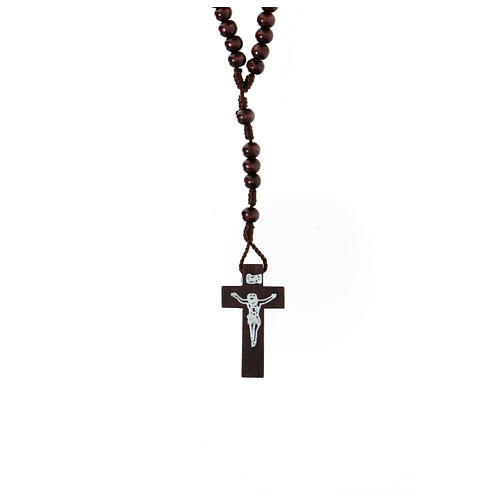 Dark wood Franciscan rosary 1
