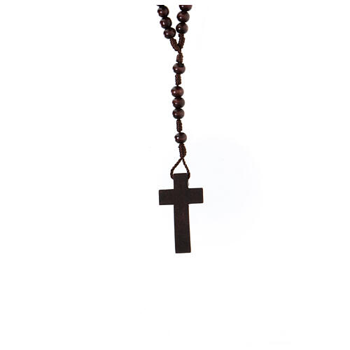 Dark wood Franciscan rosary 2