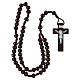 Dark wood Franciscan rosary s4