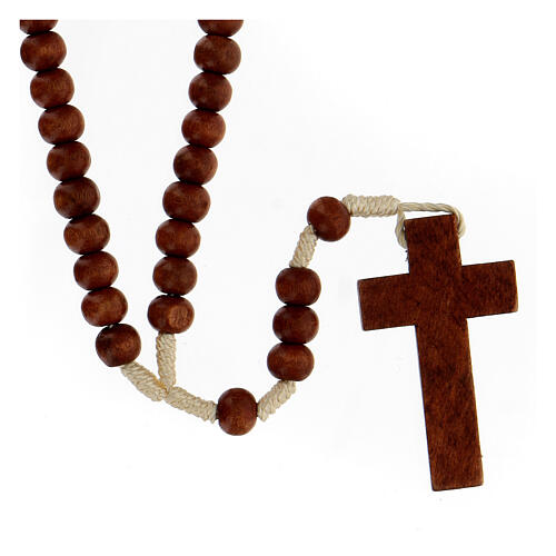 Bright wood Franciscan rosary 2