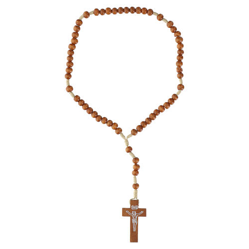 Bright wood Franciscan rosary 3