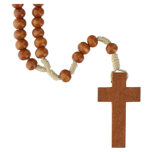 Rosario franciscano madera clara 2