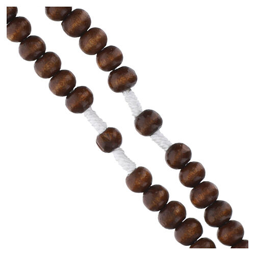 Bright wood Franciscan rosary 3