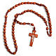 Stretchable Franciscan rosary, light wood s1