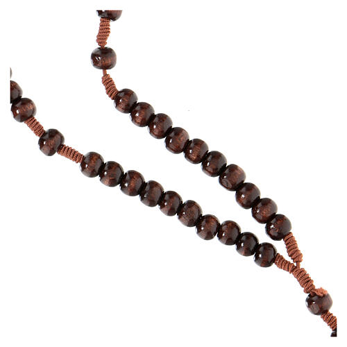 Stretchable Franciscan rosary, bright wood 3