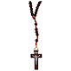 Stretchable Franciscan rosary, bright wood s1