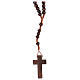 Stretchable Franciscan rosary, bright wood s2