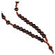 Stretchable Franciscan rosary, bright wood s3