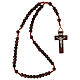 Stretchable Franciscan rosary, bright wood s4
