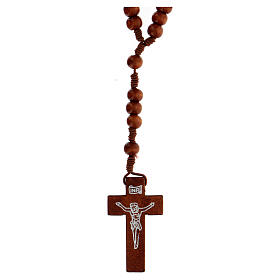 Stretchable Franciscan rosary, dark wood