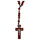 Stretchable Franciscan rosary, dark wood s1