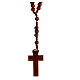 Stretchable Franciscan rosary, dark wood s2