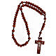 Stretchable Franciscan rosary, dark wood s4