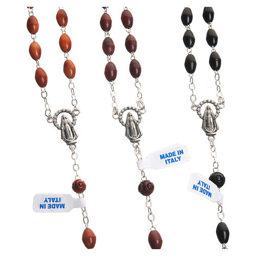 Oval bead coconut rosary 3