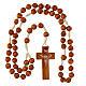 Bright wood Franciscan rosary- top s4