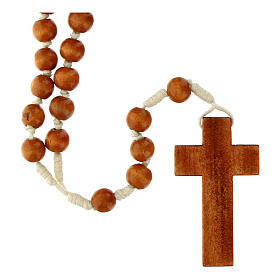 Bright wood Franciscan rosary- top