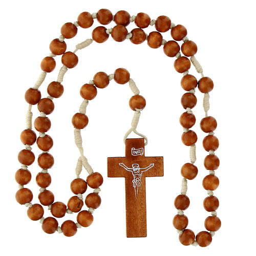 Bright wood Franciscan rosary- top 4