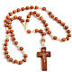 Bright wood Franciscan rosary- top s1